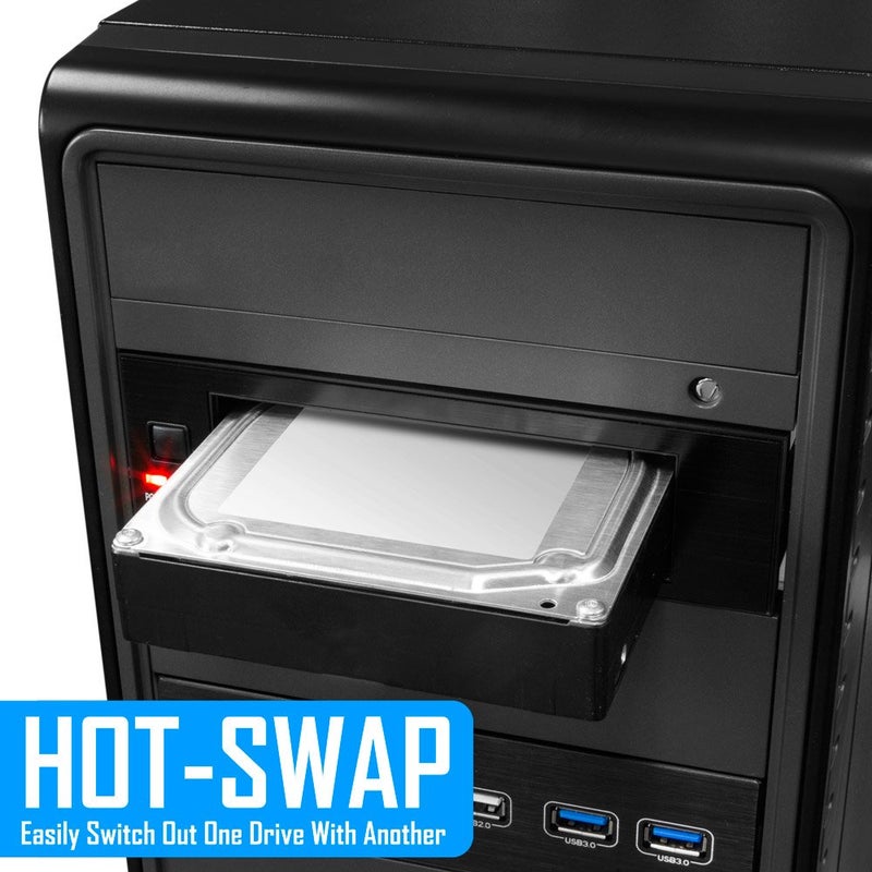 Kingwin Universal Hot Swap Mobile Rack for 2.5â€ or 3.5â€ SSD/HDD, Internal Tray-Less SATA Hard Drive Backplane Enclosure, Support SATA I/II/III - Image 3